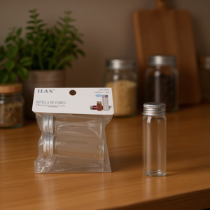 Bottiglia in Vetro Ilan 30mm X 80mm 40Ml con Tappo in Alluminio per Conservazione - Product Image 3