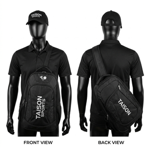 Bolsa de Tenis Premium de Poliéster 600 GSM, Verde Oliva con Paneles en Negro, Diseño Personalizado con Bordado, Serigrafía y Logotipo por Transferencia Térmica - Product Image 3