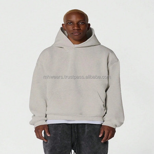 Fabricant de streetwear avec logo personnalisé, sweats à capuche en molleton de coton surdimensionnés, à épaules tombantes, 500 g/m², poids lourd, vierges - Product Image 3