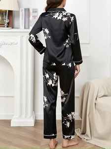 Hot Selling Soft Trendy Women <b>Long</b> Sleeve Silk <b>satin</b> Nightwear Robes Loose <b>Nightdress</b> with Custom Logo <b>Nightdress</b> - Product Image 5