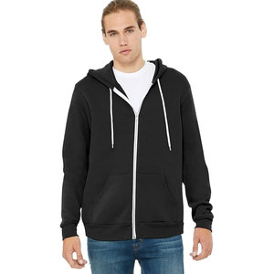 Sweat à capuche zippé Bella Canvas 3739 de qualité supérieure, personnalisable, doux, respirant, coupe classique pour homme, idéal pour l'hiver - Product Image 3