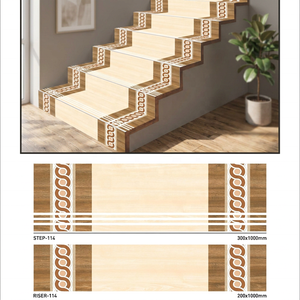 Carreaux de marche en céramique émaillée effet marbre Vistaar, finition mate antidérapante, 100x30, pour intérieur et extérieur, matériaux de construction - Product Image 1