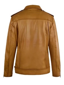 เสื้อแจ็คเก็ตหนังผู้ชาย Derek Caramel Biker - Product Image 2
