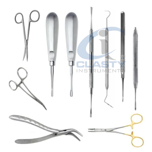Juego de Instrumentos Quirúrgicos Dentales de Acero Inoxidable con Empuñadura Manual Moleteada, Clase I, Certificado CE, Herramientas Dentales Veterinarias CLASTY - Product Image 2