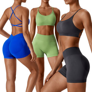 Conjunto de Yoga para mujer, ropa de gimnasio para entrenamiento, conjunto de Yoga transpirable para mujer, conjuntos de Yoga de nailon para adultos - Product Image 5