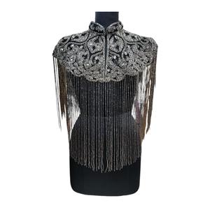 Capa con Lentejuelas y Cuentas 2026, Tela 100% Algodón con Detalles en Acero Inoxidable, Encaje de la India al Mejor Precio - Product Image 1