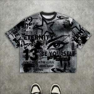 Conjunto de Camiseta para Hombre, Nuevo Diseño, Lavado Ácido, Algodón Grueso, Holgado, Estilo Urbano, Personalizable, Dos Piezas - Product Image 3