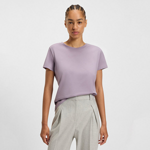 Camiseta de Manga Corta de Algodón Grueso para Mujer, 100% Algodón, Camisetas de Alta Calidad de Marca Personalizada para Mujer - Product Image 2