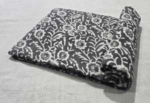 Tela de Algodón Hecha a Mano al por Mayor, Tela Estampada a Mano Sanganeri de Jaipur, Material en Bruto para Confección de Vestidos - Product Image 4