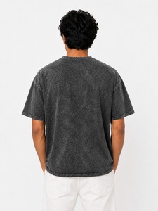Camiseta de hombre con lavado ácido de fabricación profesional en venta, longitud regular, teñida lisa, ropa casual para hombre, camiseta con lavado ácido. - Product Image 3