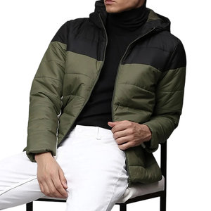 Unisex Puffer Jacket Wholesale Solid Color Custom Logo <b>Warm</b> Thick Windproof Winter Insulation Modern Appeal Stand Hooded - Product Image 6