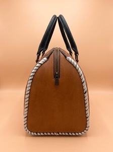 Hand-Tooled Genuine Leather Lightweight Foldable Weekender Duffel Bag Waterproof Large Capacity for Travel Sports Clothes - Product Image 2