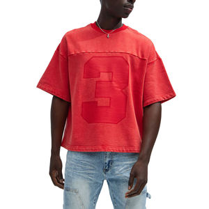 <b>High</b> Quality 100% Cotton Box Fit T Shirt 300gsm 260gsm <b>Men's</b> Casual Oversized Boxy Tee 100% Cotton <b>Tshirt</b> Blank Custom <b>Tshirt</b> - Product Image 1