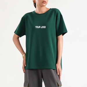 T-shirt pour femme de haute qualité, style hip-hop, col rond, manches courtes, coupe régulière, 100% coton jersey, été, séchage rapide, respirant - Product Image 1