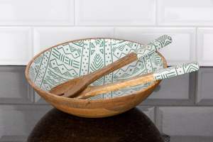 Best Selling Wooden <b>Bowl</b> With <b>Enamel</b> Work For Dining Table Decor Enhancing Traditional And Modern Home Serving Style - Product Image 5