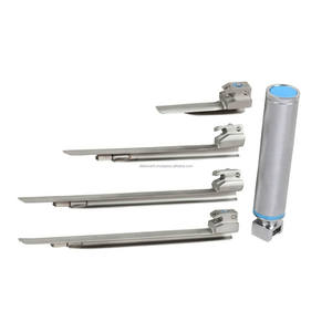 Laringoscopio Eléctrico Profesional de Grado Médico, de Acero Inoxidable, con LED, 4 Hojas Rectas Miller, Kit de Intubación ORL, CE ISO OEM - Product Image 5