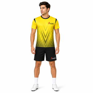 Conjuntos de camisetas deportivas de secado rápido de alta calidad en spandex/poliéster, hechos en Pakistán por una fábrica OEM con el cuidado y la experiencia de expertos. - Product Image 1