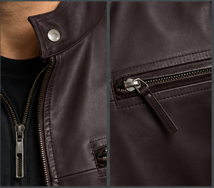 Veste en cuir de style Genz de haute qualité, très élégante et cool - Product Image 4