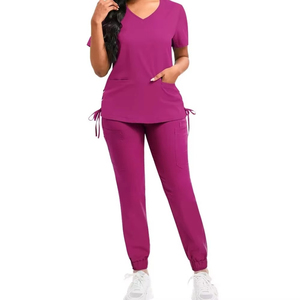 Best Price OEM Latest Style Medical <b>Scrub</b> Nurse Uniforms Sets 100% Cotton Breathable Eco-Friendly <b>Plus</b> <b>Size</b> Available High - Product Image 6