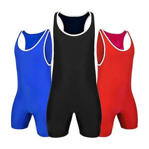Tissu polyester élasthanne en gros pour hommes, impression par sublimation personnalisée, maillot de lutte, vêtements de lutte imprimés - Product Image 1