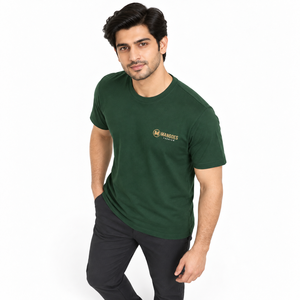 T-shirt graphique personnalisé en coton peigné 220 GSM, col rond, séchage rapide, respirant, coupe décontractée, manches courtes, streetwear premium - Product Image 1