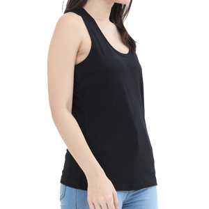 Women's White Cotton Scoop Neck Tank <b>Top</b> Casual Knitted Sleeveless Solid Color Hip Hop Style Quick Dry Short - Product Image 6