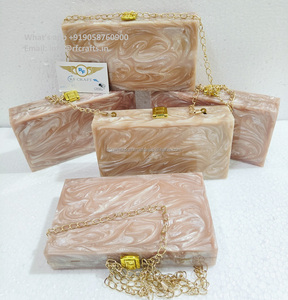 Recién llegado, bolso de mano de resina con remolino, bolso de fiesta de moda para mujer, monederos de resina para mujer, bolso de mano de noche de RF Crafts - Product Image 1