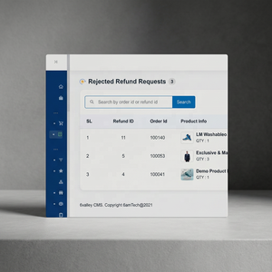 Système de gestion des demandes de remboursement rejetées 6valley CMS pour le suivi des commandes e-commerce et des retours de produits - Product Image 1