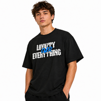 T-shirt imprimé DTF personnalisé 220GSM 100% coton, tee-shirt graphique surdimensionné streetwear OEM
