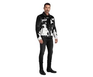 Chaqueta de piel de vaca genuina de calle para hombre hecha a medida Sherpa Vintage estilo occidental nuevo diseño frontal ODM y suministro OEM - Product Image 1
