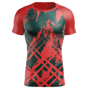 Wholesale Men Short Sleeve Compression Shirt <b>Surf</b> Wear Rashguard Bjj Custom logo Sublimation <b>Printed</b> Mma Rash Guard for Men - Product Image 3