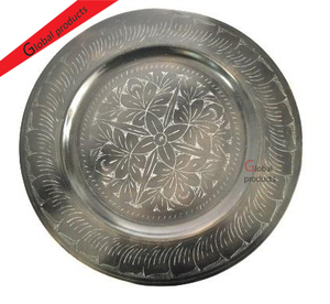 Plateau de service rond en métal design, dernière collection, pour bar, décoration intérieure de haute qualité - Product Image 1