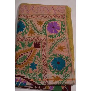 Vintage Kantha Suzani <b>Quilt</b> Handmade Eco-Friendly Cotton Floral Embroidered All-Season Bedspread Boho Indian <b>Throw</b> Blanket - Product Image 6