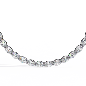 Collar de Cadena de Diamantes Cultivados en Laboratorio con Corte Ovalado de Lujo, Certificado CVD IGI, Cadena de Diamantes de Oro Sólido de 14K - Product Image 6