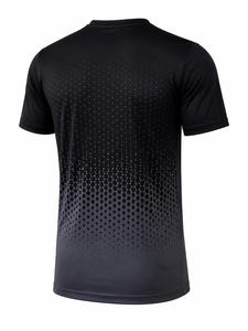 Men's O-Neck Short Sleeve Knitted T-<b>Shirt</b> Eco-Friendly Regular Fit Casual Style Blue Color <b>100</b>% Cotton/<b>Polyester</b> 220g - Product Image 6