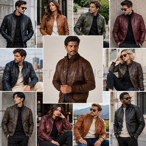Veste en cuir véritable 100% pour hommes et femmes, en cuir de chèvre véritable, style racer, fabriquée au Bangladesh, en stock, surplus, liquidation, vente en gros - Product Image 5