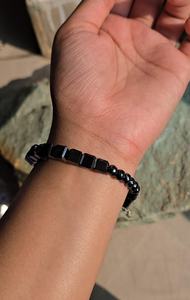 Pulsera de diamantes de moissanita negra con forma cuadrada y redonda, corte AAA, para joyería - Product Image 6