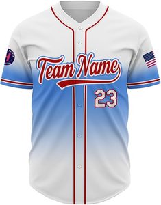 Camisetas y Uniformes de Béisbol Personalizados - Camisetas Personalizadas para Mujer y Hombre Diseña Tu Propia Camiseta 100% Poliéster que Absorbe la Humedad - Product Image 1