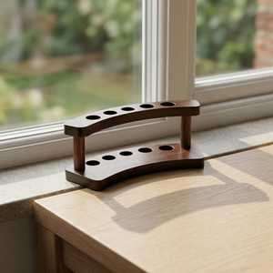 Wooden Pen Holder Desk Organizer Minimalist Design Multiple Slot Capacity Office Supplies Back To School Decor - Product Image 2