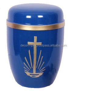 Urna de cremación de aluminio para cenizas humanas Urna de aluminio de tamaño adulto para cenizas Urna conmemorativa personalizada - Product Image 6