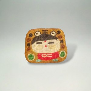 Petite pochette japonaise brodée de perles avec fermeture éclair, porte-monnaie - Product Image 4