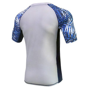 Customized Sublimation Rash Guard For Men's Half Sleeve Yoga Gym <b>Shirts</b> Men Clothing Compression Wear Pakistan Manufacture - Product Image 2