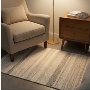 Tapis de couloir moderne en coton tissé plat rayé crème, dernière conception, lavable, fin, à prix de gros - Product Image 6