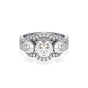 Anillo de Oro Sólido de 14K con Diamantes Cultivados en Laboratorio HPHT CVD, Precio al por Mayor REYES, Certificado IGI, Regalo de Aniversario, Joyería Fina para Ella - Product Image 2