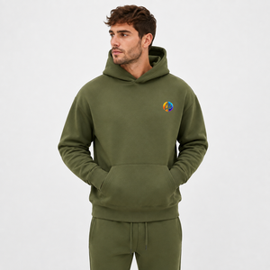 warm man pullover <b>hoodie</b> featuring <b>soft</b> material comfortable construction and versatile design for casual seasonal outfits - Product Image 1