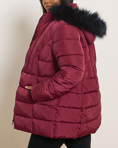 Chaqueta de plumón ligera con cuello alto y capucha desmontable, hecha a medida, talla grande, estilo streetwear, color sólido. - Product Image 2