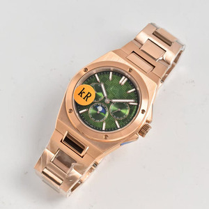 Montre mécanique automatique pour homme, rétro, romantique et luxueuse, cadran vert olive, banquet d'affaires, calendrier perpétuel, phase de lune - Product Image 3