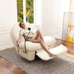 เก้าอี้ปรับเอนแบบหมุนขนาดใหญ่ PPL Power พร้อมพอร์ต USB Type-C และที่วางโทรศัพท์ โซฟาเดี่ยว ควบคุมด้วยปุ่ม - Product Image 3