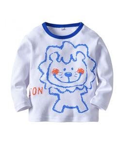T-shirts à manches longues pour garçons, 100% coton biologique, vente en gros, nouveaux designs, vêtements pour enfants - Product Image 1