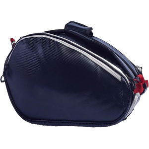 <b>Waterproof</b> Carbon-Texture Pickleball <b>Sling</b> <b>Bag</b>, Heavy Duty Crossbody Racket Backpack With Red Accent Pulls - Product Image 1